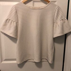 Anthropologie Striped Ponte Top Sz Medium
